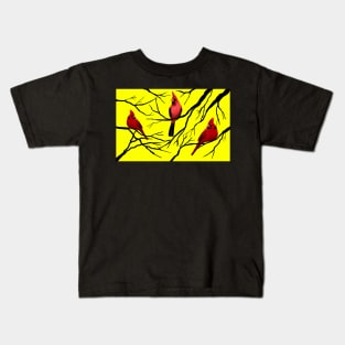 Red Cardinal Trio Kids T-Shirt